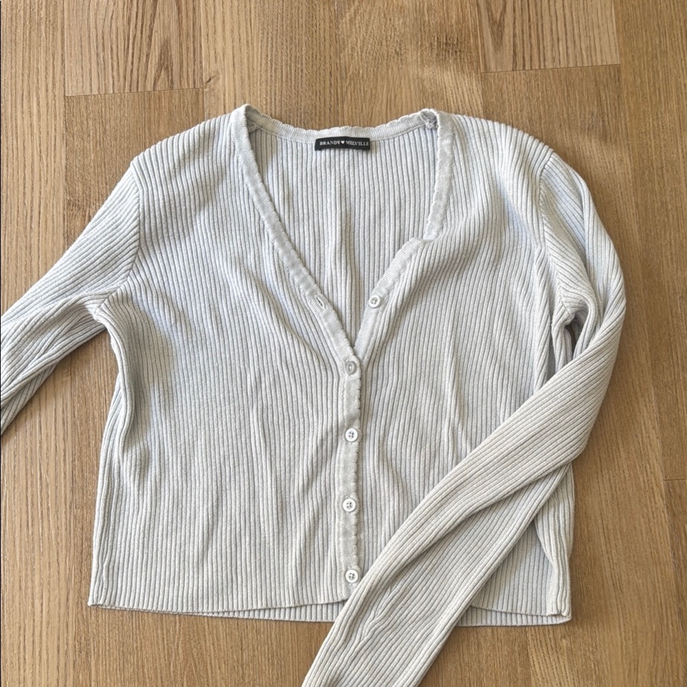 Brandy Melville Light Blue Button-Up Cardigan